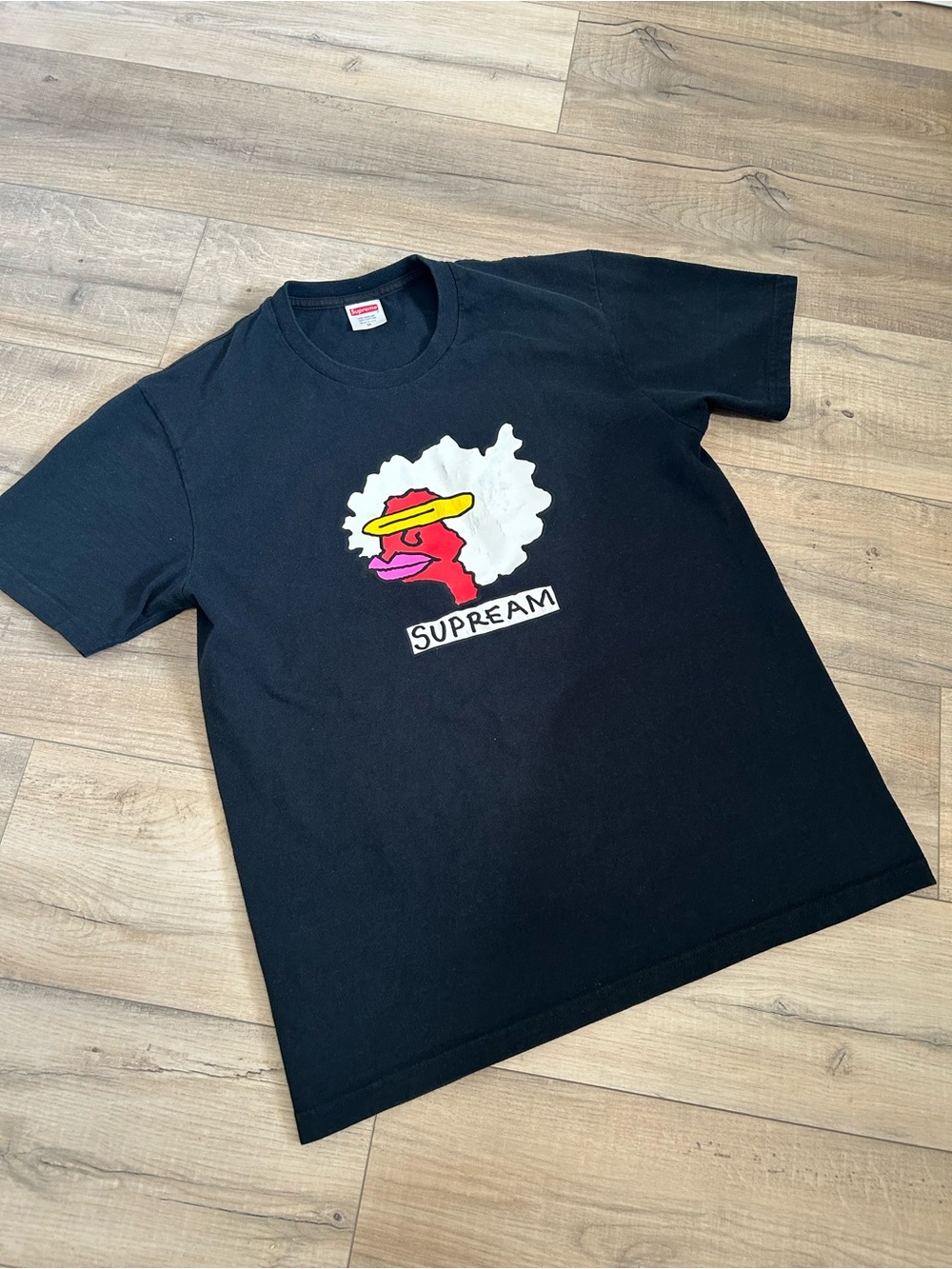 Supreme Black Graphic Crewneck T-Shirt